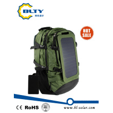 Exército verde poliéster caminhadas solar mochila 6.5W 6V solar saco